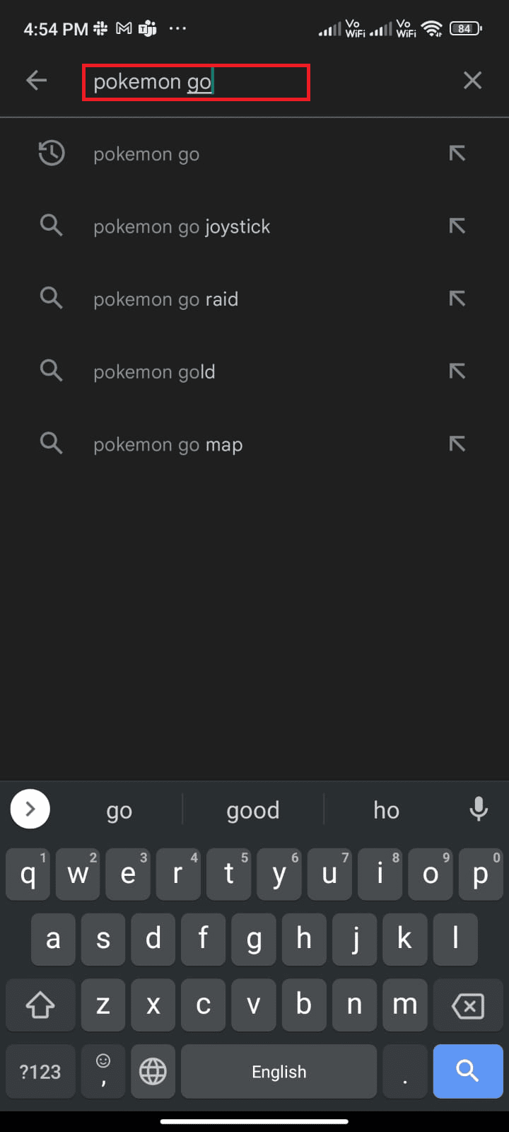 انتقل إلى متجر Play كما فعلت سابقًا وابحث عن Pokemon Go