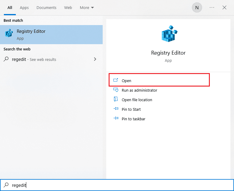 buka Editor Registri