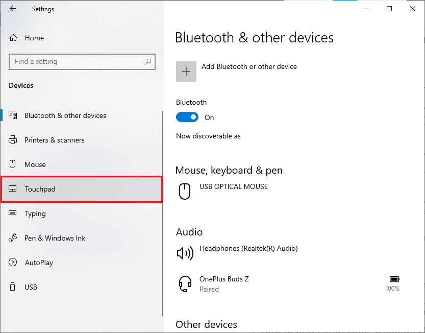 Gulir ke bawah panel kiri dan pilih opsi Touchpad. Cara Melakukan Reverse Scrolling pada Windows 10