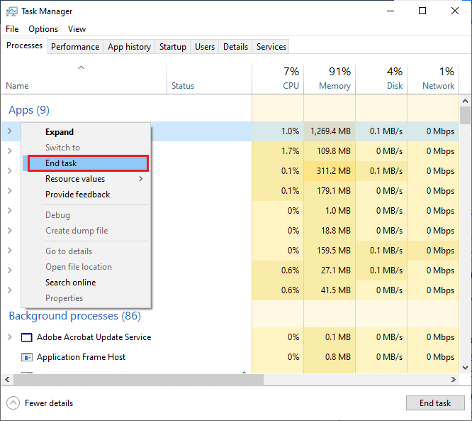 beralih ke tab Proses dan cari AutoHotkey yang terkadang berada di bawah proses Latar Belakang atau Aplikasi