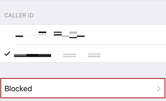 下にスワイプして[ブロック]オプションをタップします