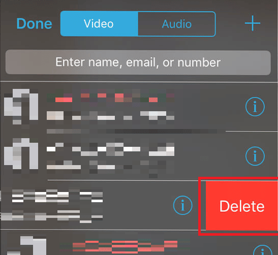 [削除]をタップします| FaceTimeでグループを削除するにはどうすればよいですか