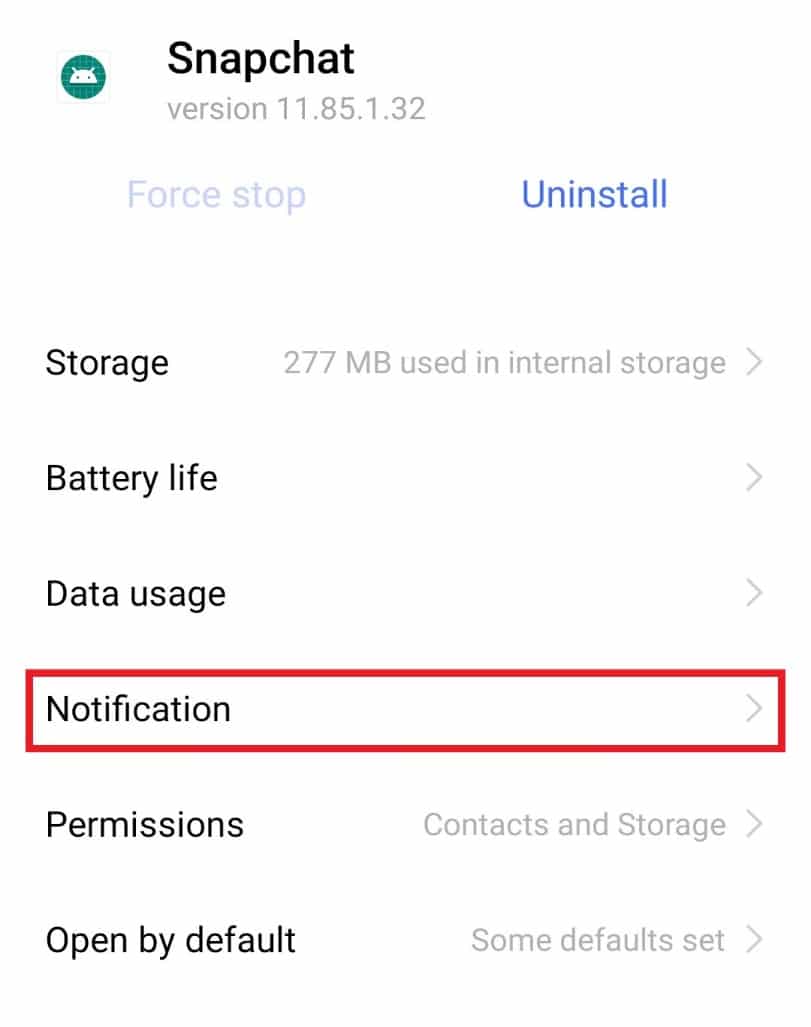 알림을 탭합니다. Android에서 Snapchat 알림 소리를 변경하는 방법