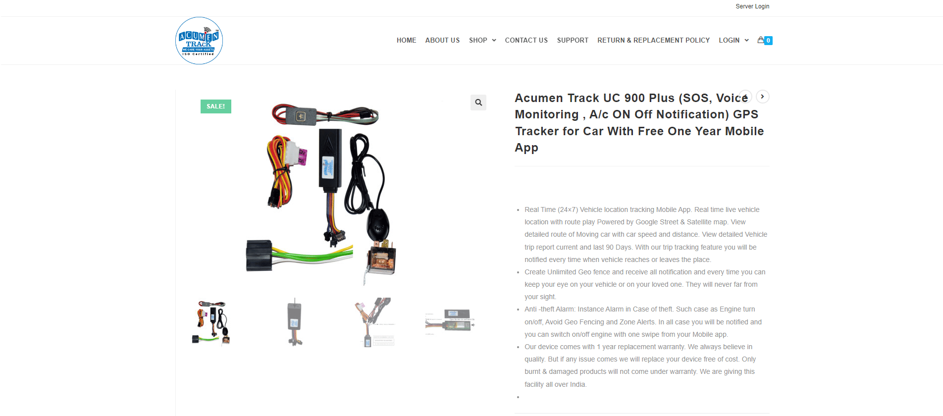 Acumen Tracker UC 900。如何在線追踪您的汽車