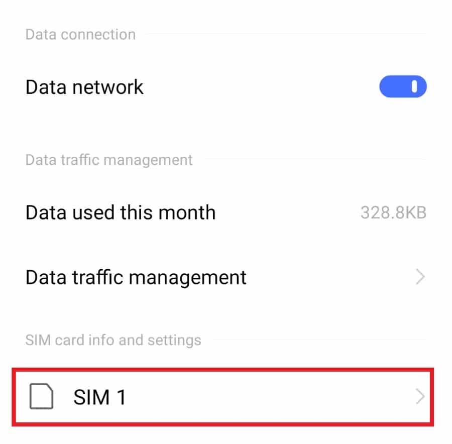แตะที่ SIM 1