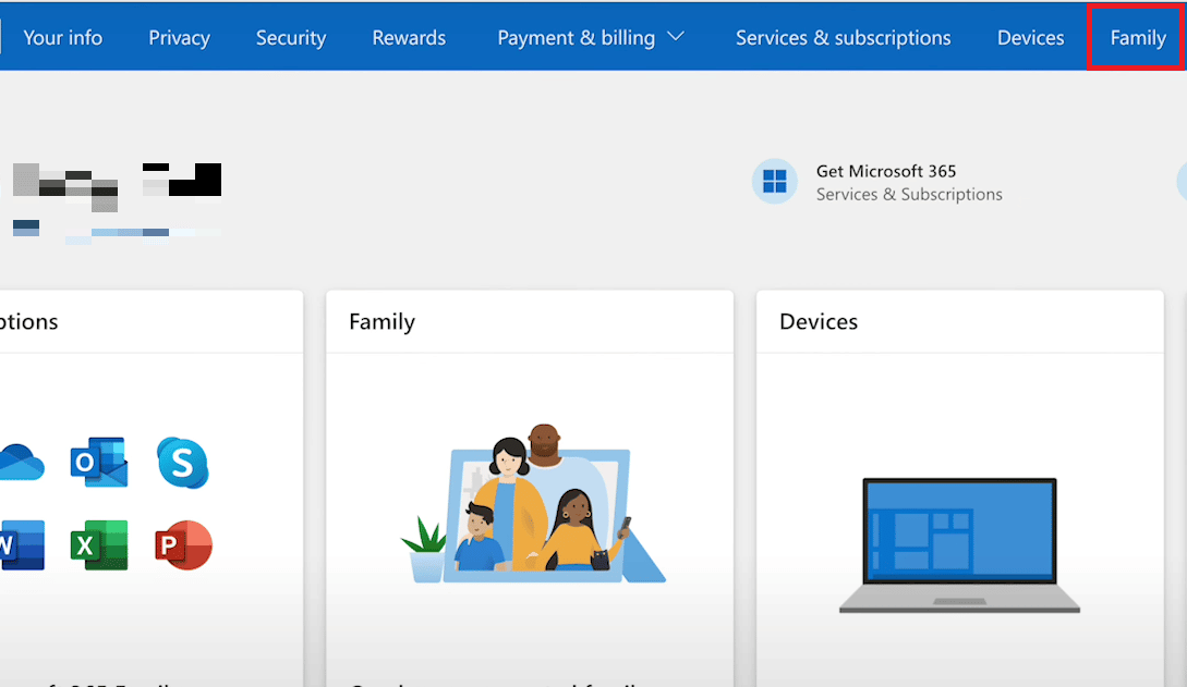 左上隅から[ファミリ]オプションをクリックします| XboxOneアカウントを子供から親に変更するにはどうすればよいですか