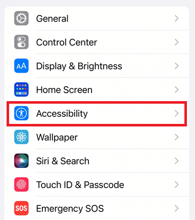 Erişilebilirlik seçeneğine dokunun | Düğmeler Olmadan iPhone Ekran Görüntüsü Nasıl Alınır