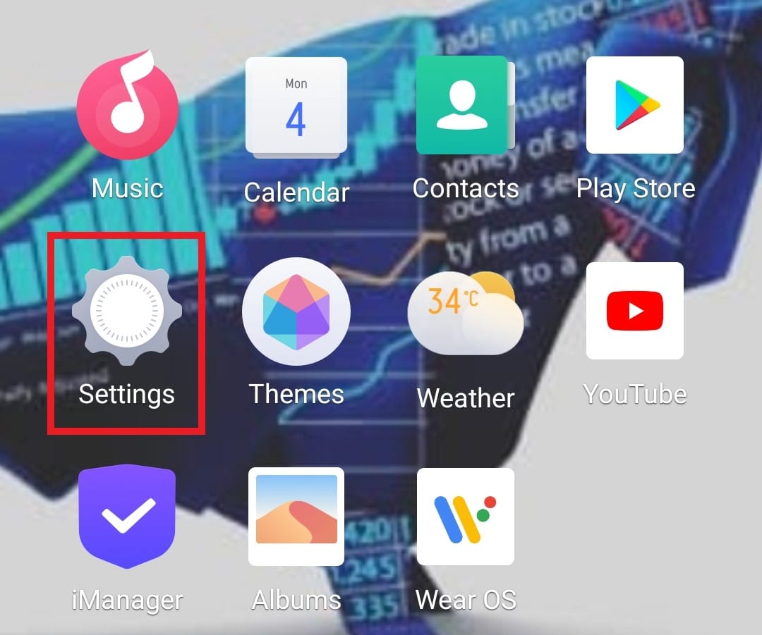設定を開きます。 Android画面のちらつきを修正