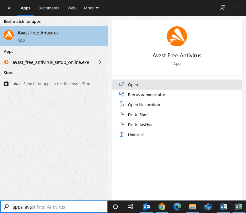 buka antivirus avast
