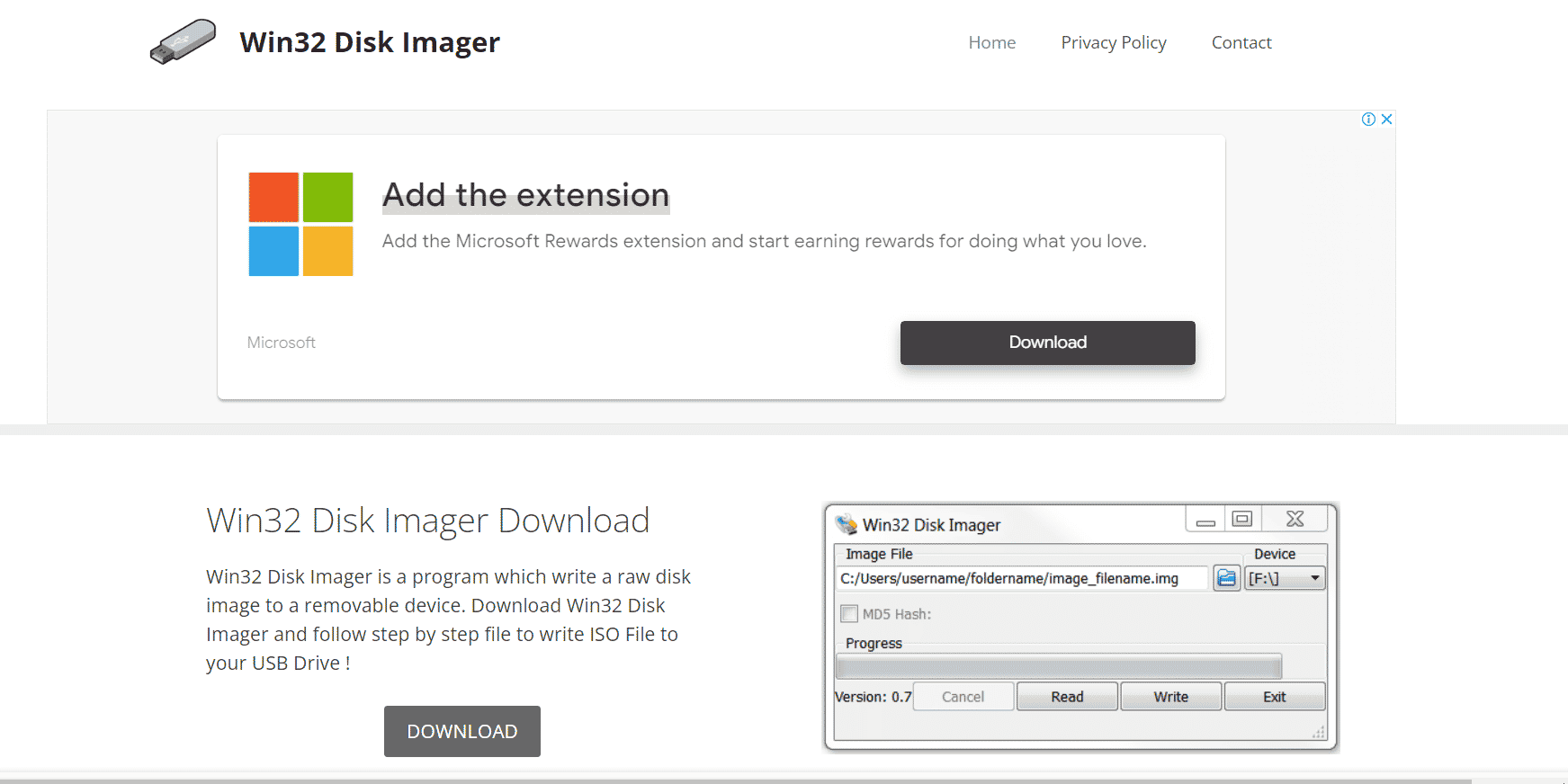 Win32 Disk Imager
