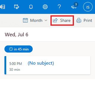 คลิกที่แชร์ วิธีติดตั้งและใช้งาน Teams เพิ่มใน Outlook