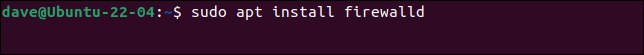 การติดตั้ง firewalld บน Ubuntu