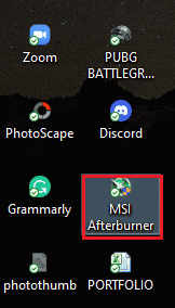 Abra la aplicación MSI Afterburner. Formas de arreglar MSI Afterburner que no funciona en Windows 10
