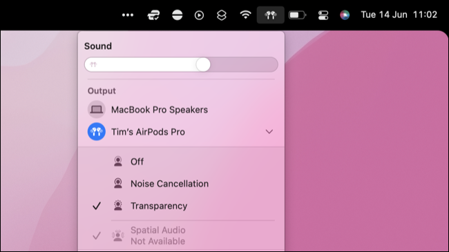 Быстрый выбор вывода звука в macOS 12 Monterey