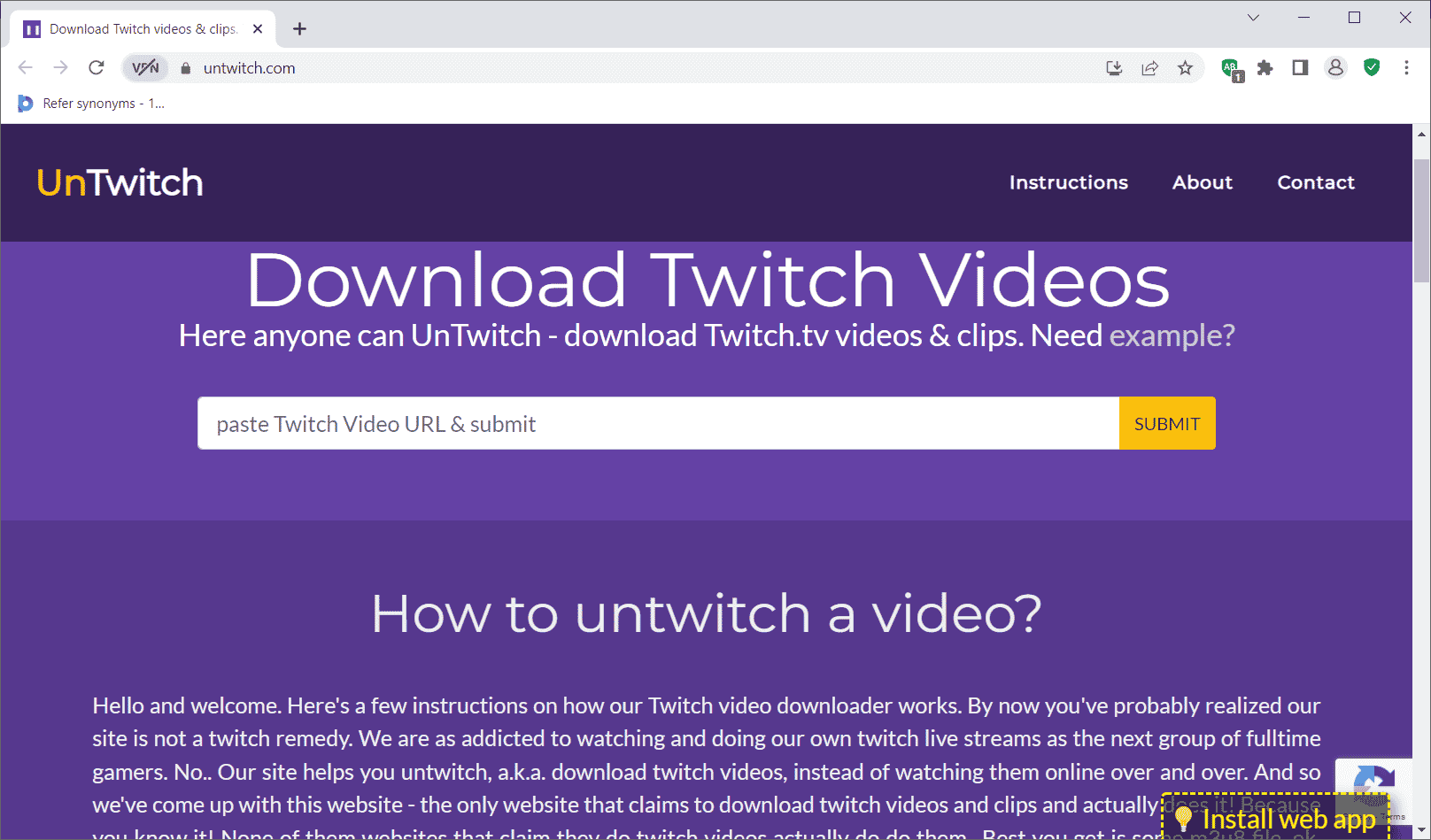 UnTwitch単収縮予期しないエラーが発生しました