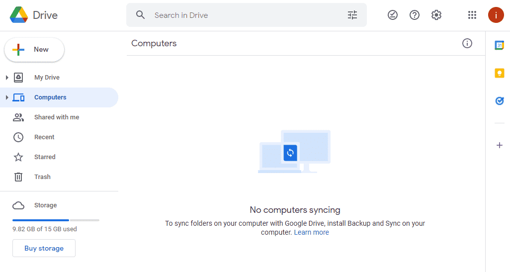 Откройте свою учетную запись Google Диска