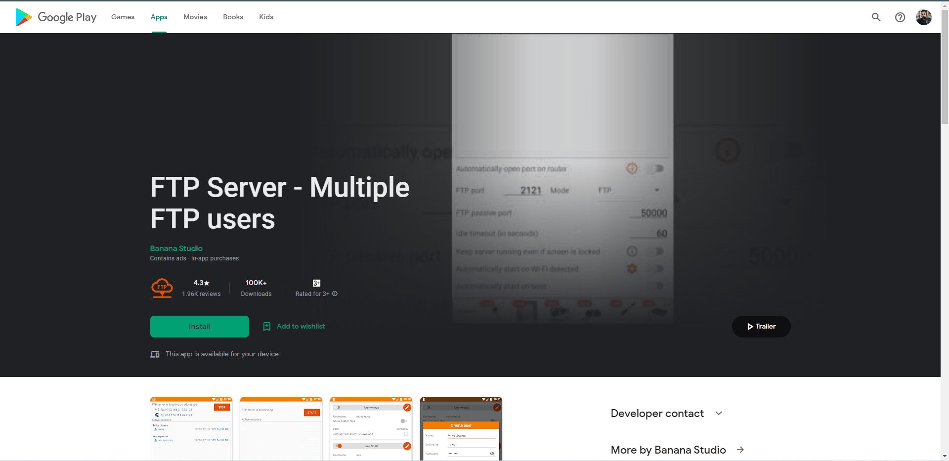 Pagina principală a serverului FTP Play Store. Cei mai buni clienți de protocol de transfer de fișiere pentru Android