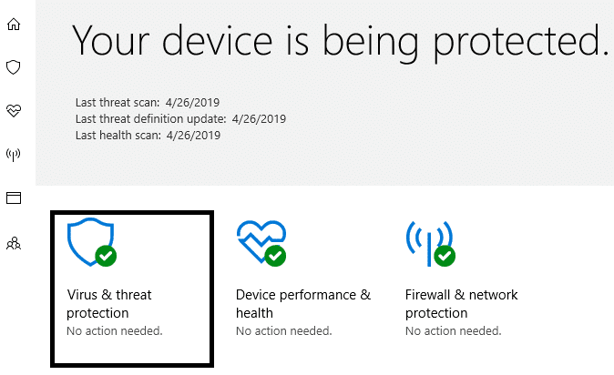 打开 Windows Defender 并运行恶意软件扫描 |在玩游戏时修复计算机崩溃