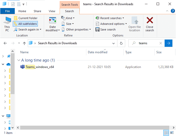 Maintenant, accédez à Mes téléchargements et exécutez le fichier d'installation de Teams Windows 64