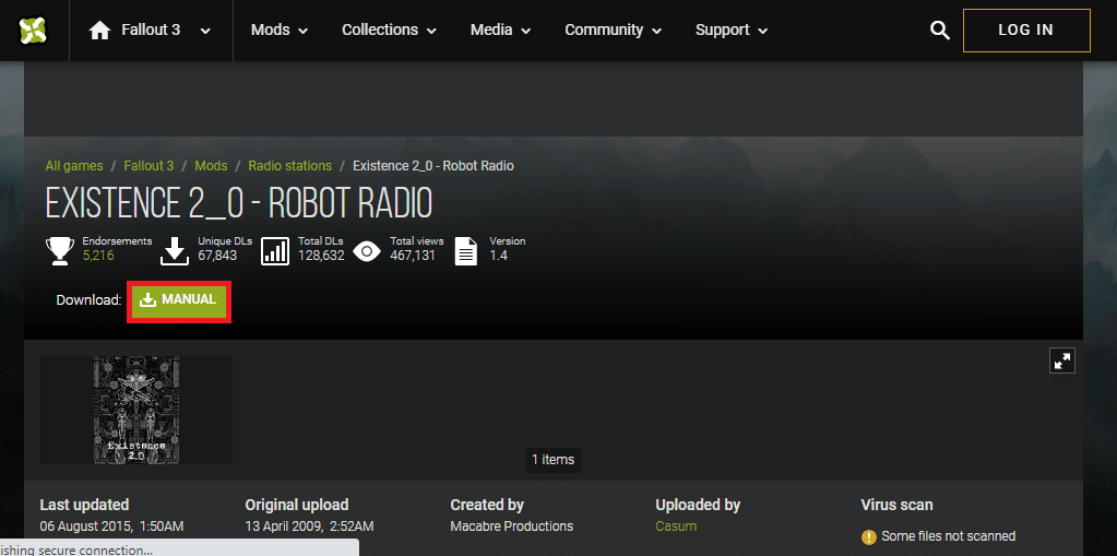 Radio robot Existence 2.0