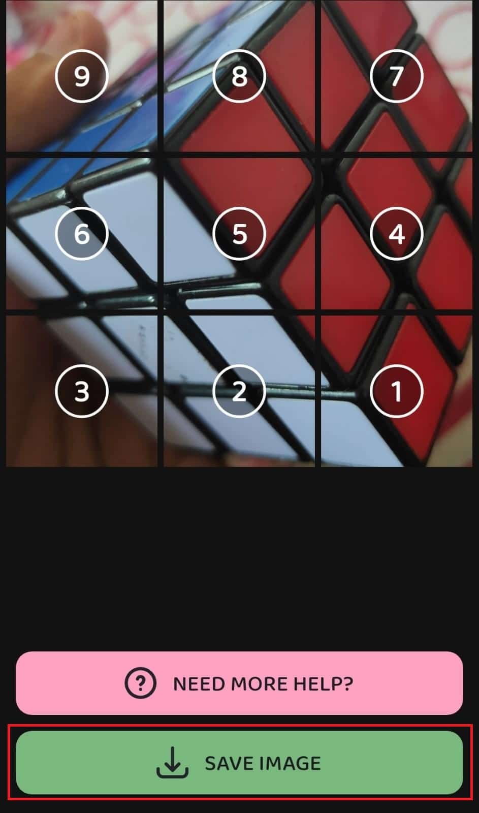 Toque na opção SALVAR IMAGEM para salvar a imagem no seu dispositivo | Como obter os melhores nove de 2016 no Instagram