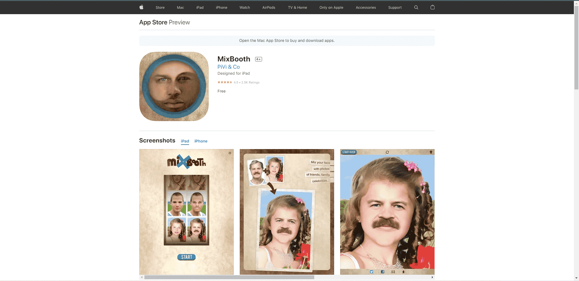 MixBoothAppStoreページ