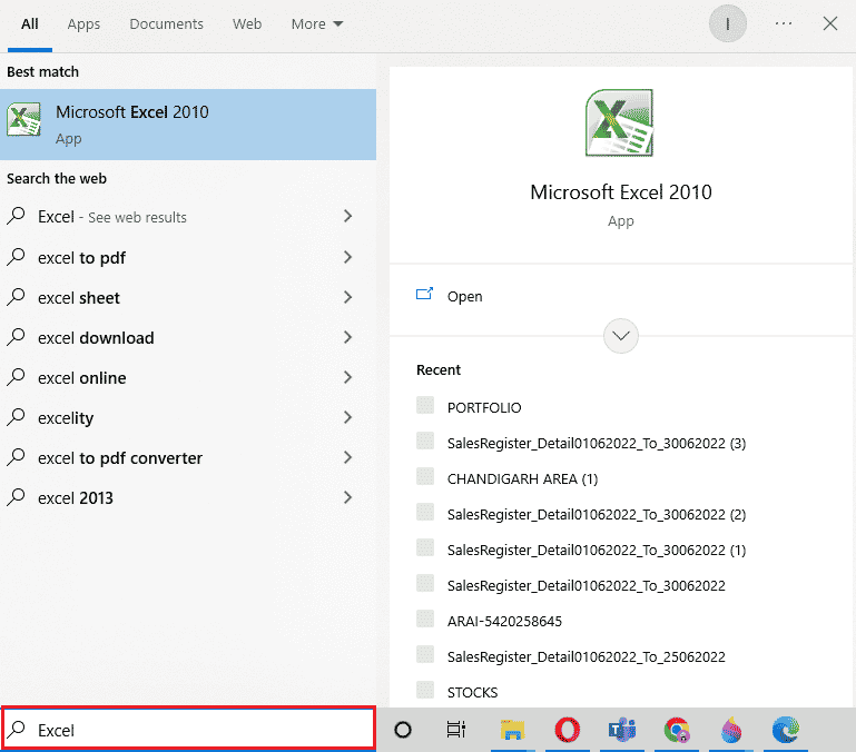 ป้อน Excel ในแถบค้นหา แก้ไข Outlook เกิดข้อผิดพลาดที่ทำให้ไม่สามารถทำงานได้อย่างถูกต้อง