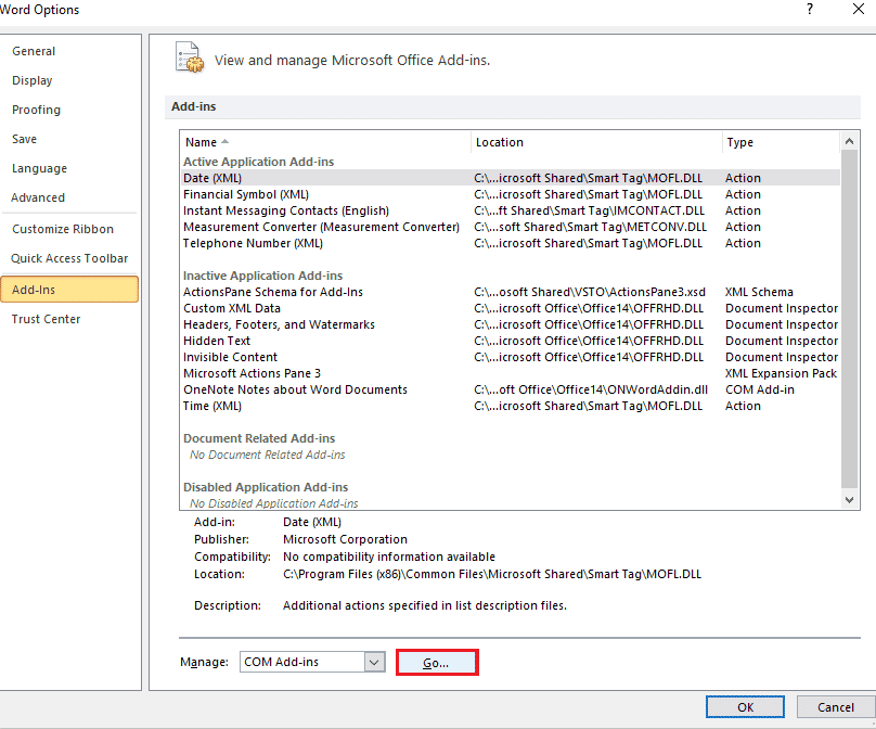 คลิกที่ไป วิธีแก้ไข ขออภัย แต่ Word เกิดข้อผิดพลาดใน Windows 10