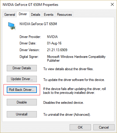Reverta o driver gráfico para corrigir o erro de tela azul da morte (BSOD)