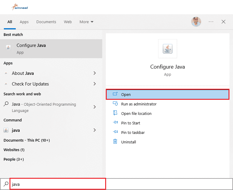 Configurar Java. Arreglar el binario Java TM Platform SE que no responde en Windows 10