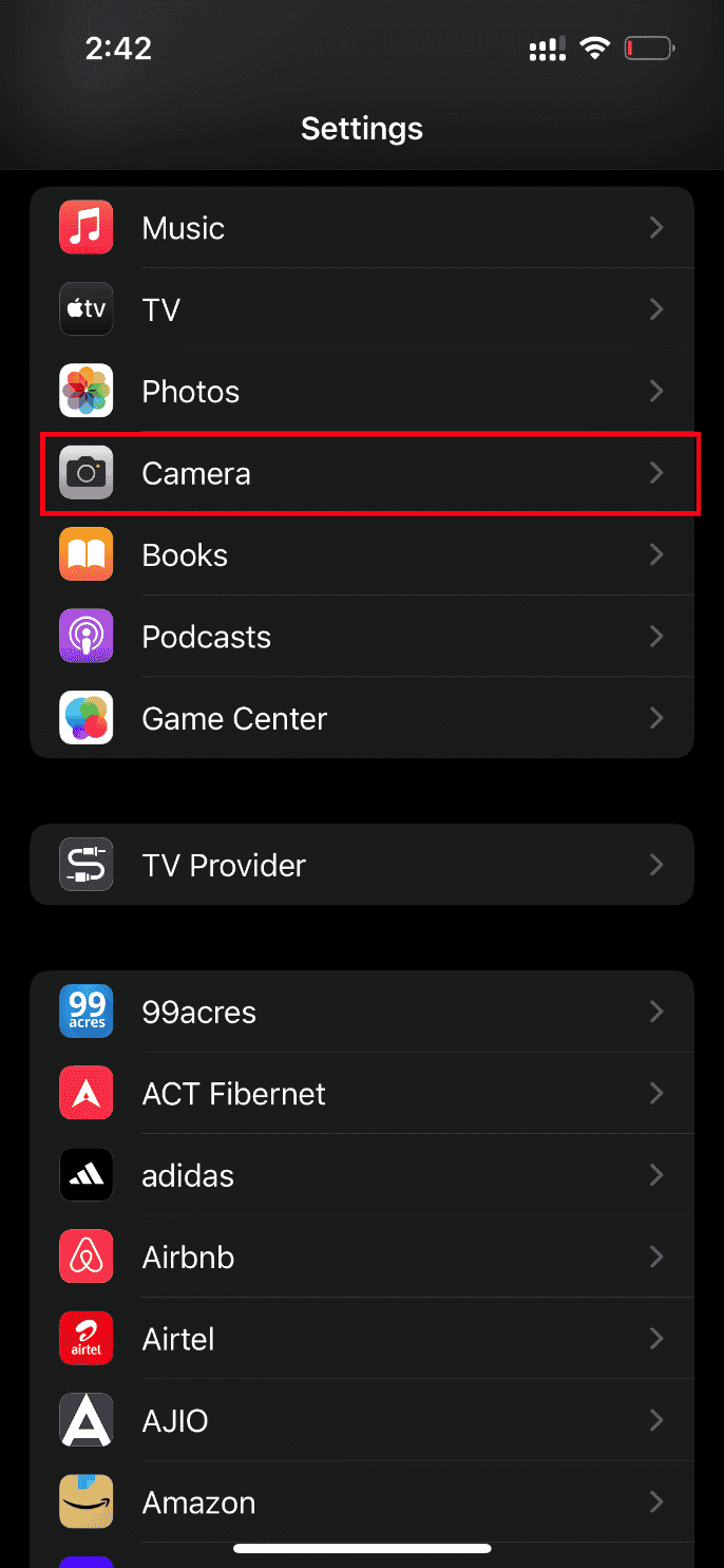 Appuyez sur Appareil photo