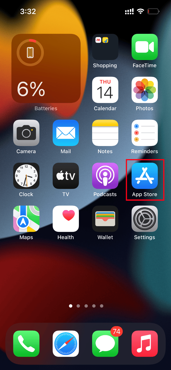 Appuyez sur App Store