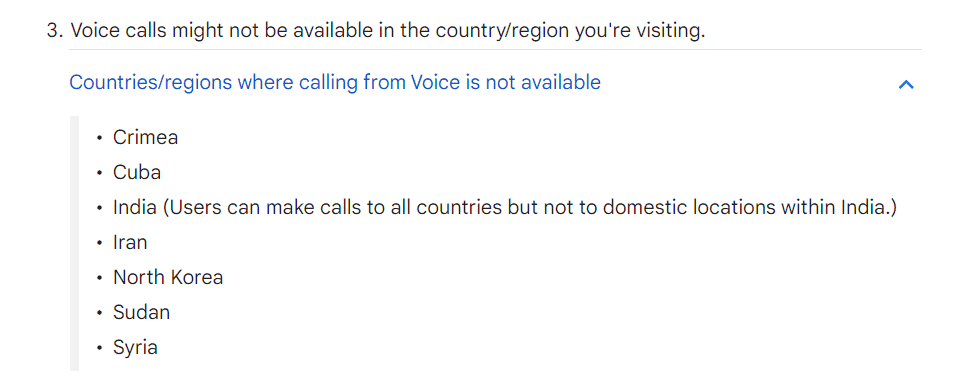 หน้าความช่วยเหลือของ Google วอยซ์ แก้ไข Google Voice เราไม่สามารถโทรหาคุณได้