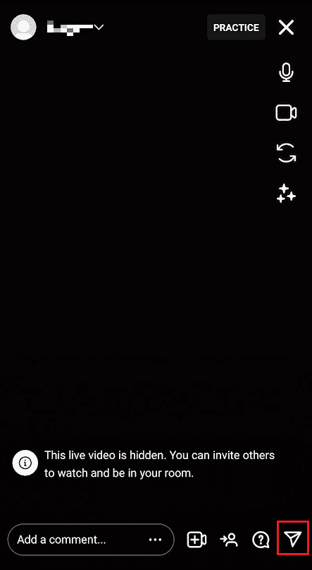 нажмите на значок «Поделиться» и поделитесь им с другой учетной записью Instagram