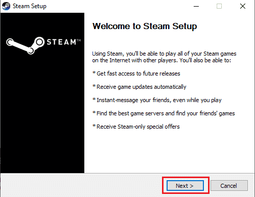 нажмите Далее. Как исправить невозможность инициализации Steam API в Windows 10
