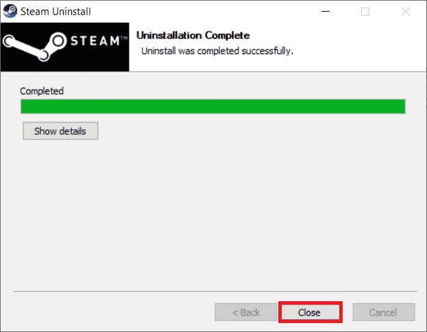 Нажмите Закрыть. Как исправить невозможность инициализации Steam API в Windows 10