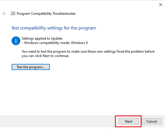 [次へ]をクリックして続行します。 Windows10で不和の画面共有が機能しない問題を修正