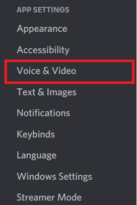 音声とビデオをクリックします。 Windows10で不和の画面共有が機能しない問題を修正