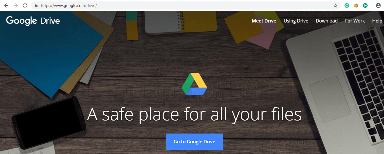 使用链接打开 Google Drive