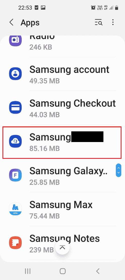 แตะที่แอพบริการ Samsung Gear VR