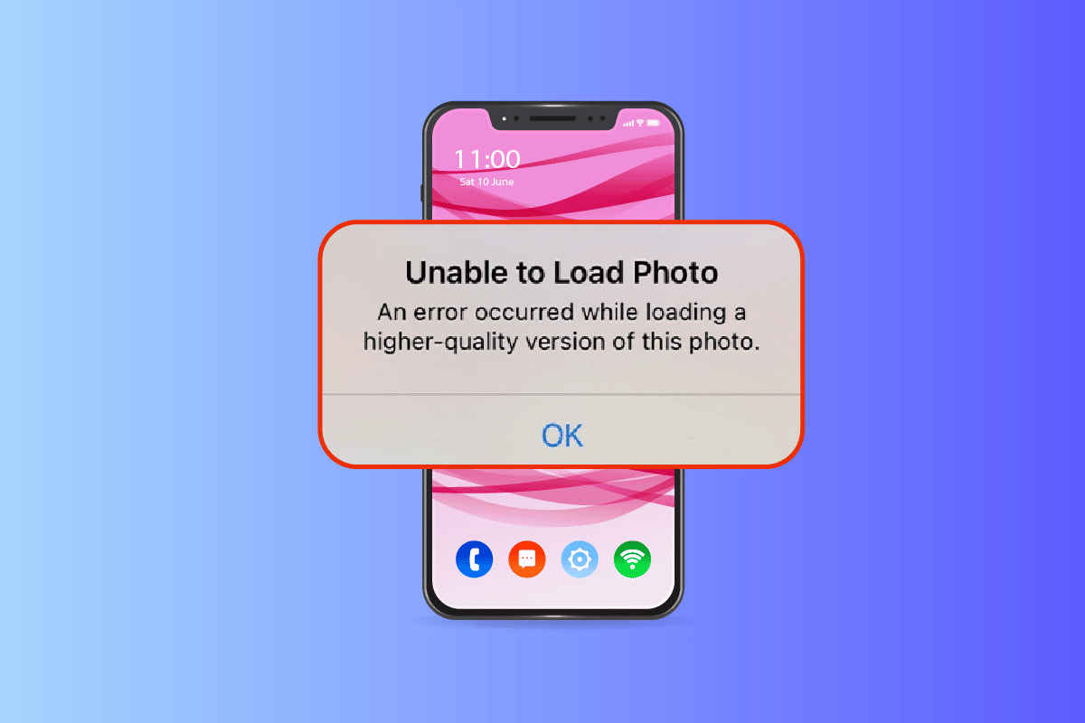 Corrigir um erro ao carregar uma versão de alta qualidade desta foto no iPhone