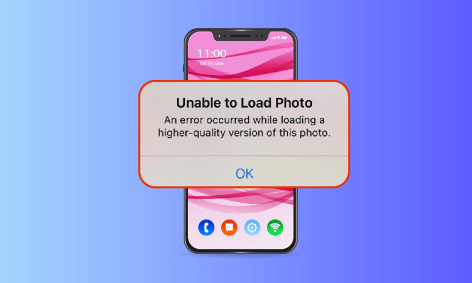 Corrigir um erro ao carregar uma versão de alta qualidade desta foto no iPhone