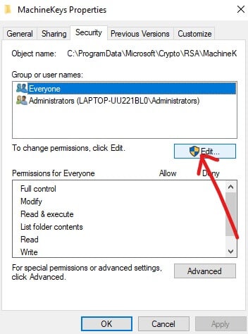 Faceți clic pe Editare | Remedierea nu se poate crea un grup de acasă pe Windows 10