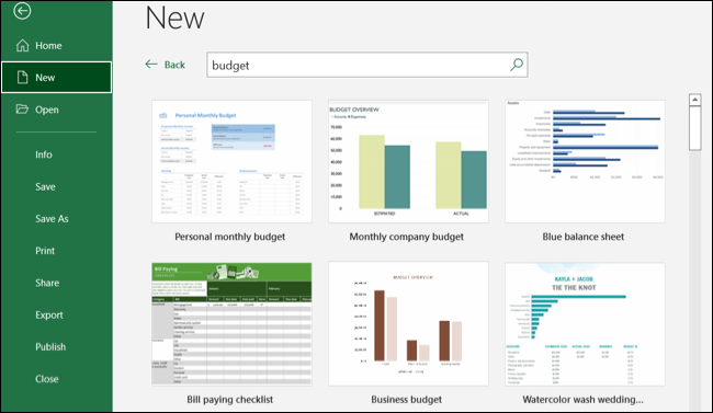 Modelli di budget Excel