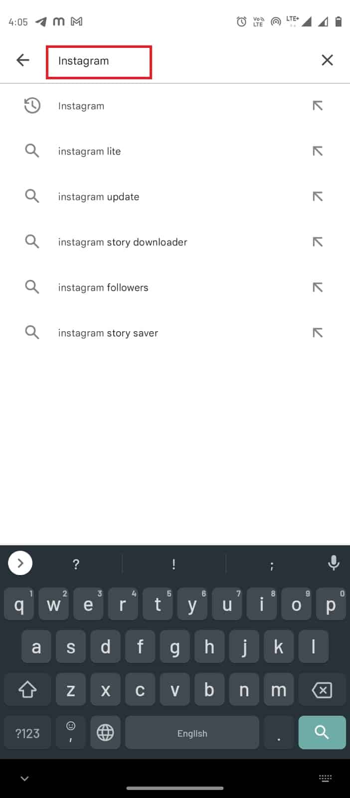 tastați Instagram. Remediați eroarea de comentarii Instagram
