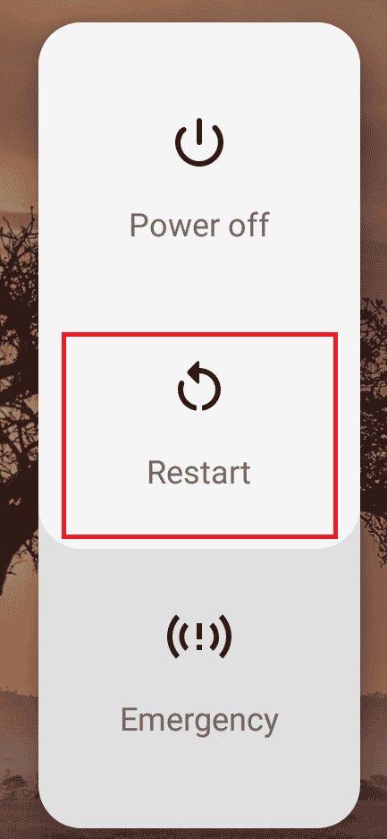 Atingeți opțiunea Restart de pe ecran. Remediați eroarea de comentarii Instagram