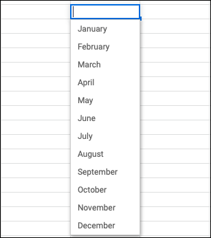 Google 表格中的下拉列表