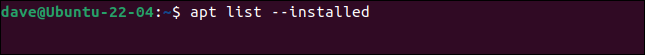 インストールされているアプリをaptで一覧表示