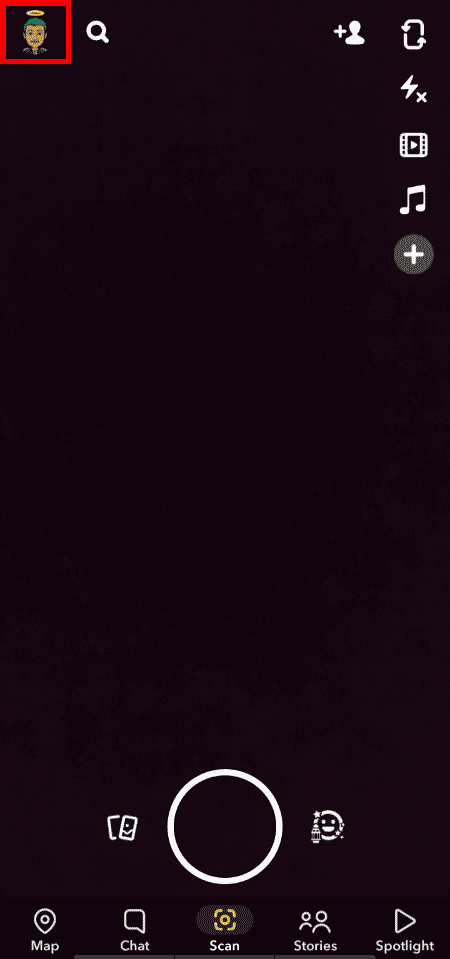 Snapchat 홈페이지에서 프로필 아이콘 | 누군가가 자신의 Snapchat 계정을 삭제했는지 확인하는 방법