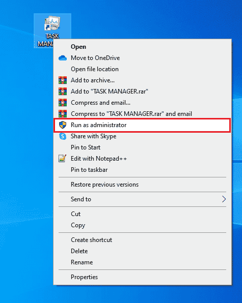 Haga clic derecho en este acceso directo y haga clic en Ejecutar como administrador